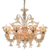 Murano "Carpe" 8-Light Cream Chandelier