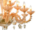 Murano "Alma" 15-Light Gold Chandelier