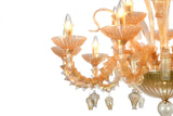 Murano "Alma" 15-Light Gold Chandelier