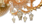 Murano "Alma" 15-Light Gold Chandelier