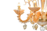 Murano "Alma" 8-Light Gold Chandelier