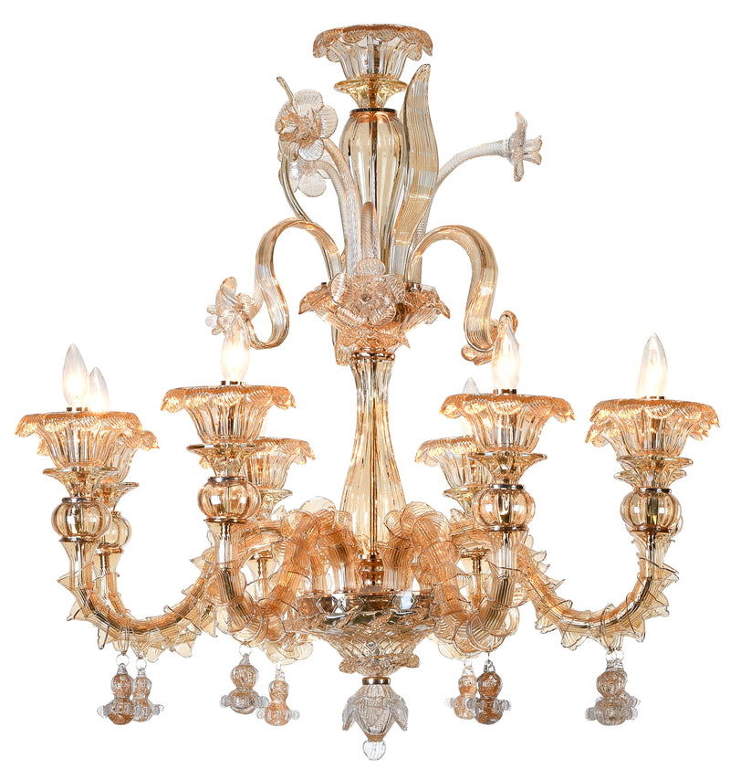 Murano "Cogito" 8-Light Cream Chandelier