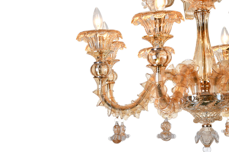 Murano "Cogito" 8-Light Cream Chandelier