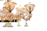 Murano "Carpe" 8-Light Cream Liner Chandelier