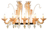 Murano "Alma" 8-Light Gold Liner Chandelier