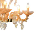 Murano "Alma" 8-Light Gold Liner Chandelier