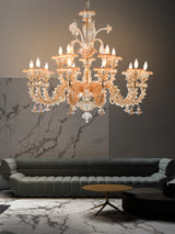 Murano "Cogito" 15-Light Cream Chandelier