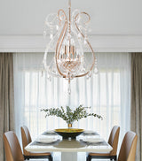 "Lopo" 6-Light Gold with Clear Crystal Chandelier