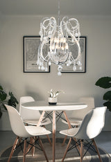 "Lopo" 8-Light Chrome with Clear Crystal Chandelier