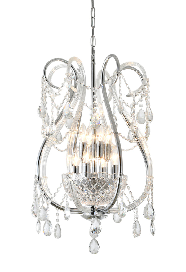 "Lopo" 8-Light Chrome with Clear Crystal Chandelier