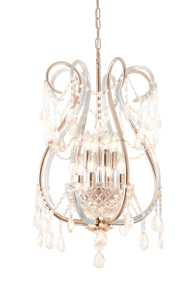 "Lopo" 8-Light Gold with Clear Crystal Chandelier