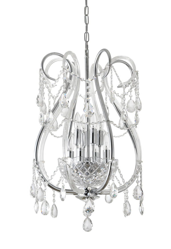 "Lopo" 8-Light Chrome with Clear Crystal Chandelier