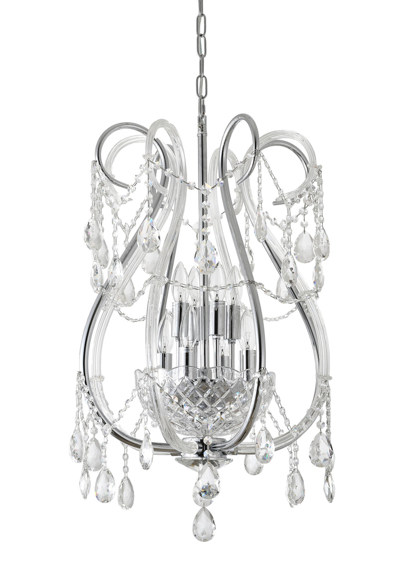 "Lopo" 8-Light Chrome with Clear Crystal Chandelier