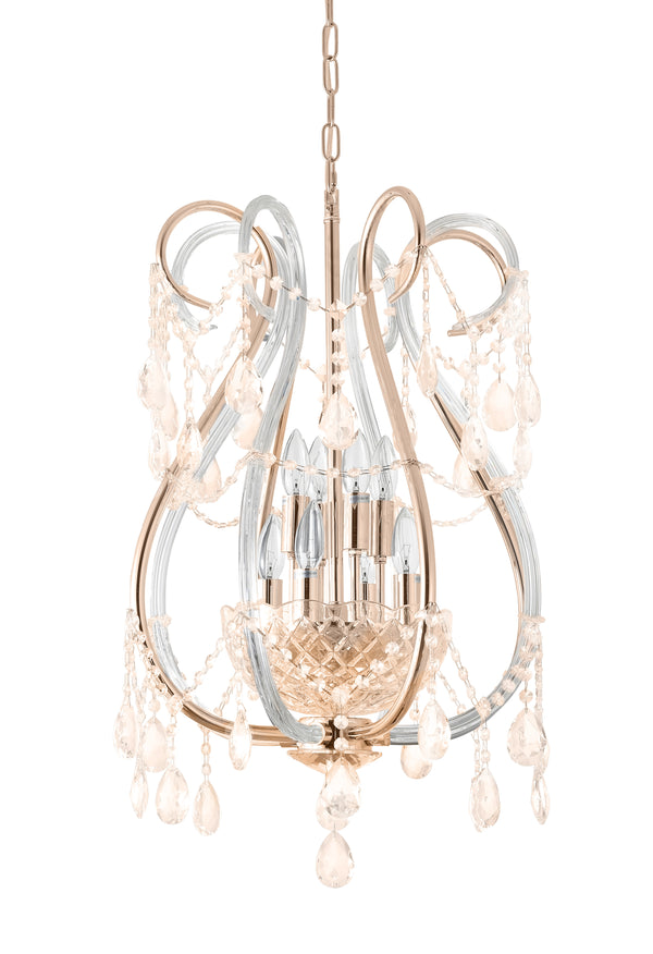 "Lopo" 8-Light Gold with Clear Crystal Chandelier