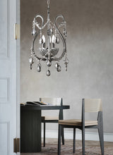 "Lopo" 3-Light Black Nickel with Smoked Crystal Chandelier