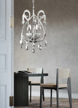"Lopo" 3-Light Chrome with Clear Crystal Chandelier