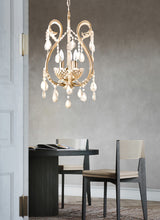 "Lopo" 3-Light Gold with Clear Crystal Chandelier