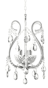 "Lopo" 3-Light Chrome with Clear Crystal Chandelier