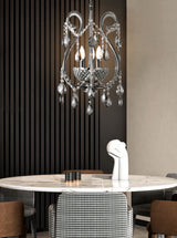 "Lopo" 3-Light Black Nickel with Smoked Crystal Chandelier