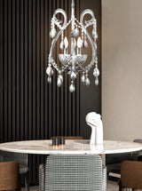 "Lopo" 3-Light Chrome with Clear Crystal Chandelier