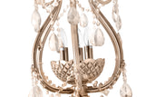 "Lopo" 3-Light Gold with Clear Crystal Chandelier