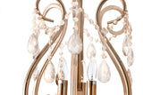 "Lopo" 3-Light Gold with Clear Crystal Chandelier