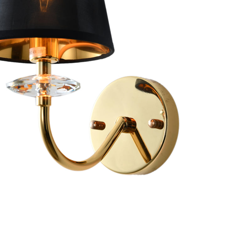 "Vici" 1-Light Black and Gold Wall Lamp