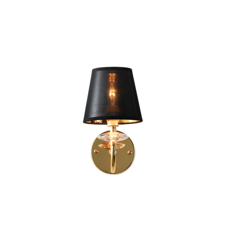 "Vici" 1-Light Black and Gold Wall Lamp