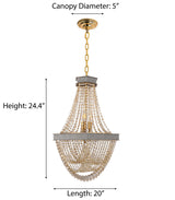 "Diem" 9-Light Bronze Champagne Crystal Chandelier