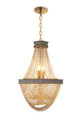 "Diem" 9-Light Bronze Champagne Crystal Chandelier