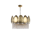 "Jero" 4-Light Gold Clear Crystal Chandelier