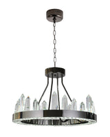 "Hayne" LED Black Nickel with Clear Crystals Chandelier ( C13 )