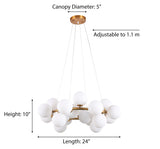 "Kanta" 20-Light White Chandelier