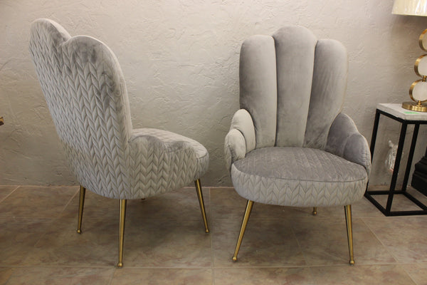 Single Seater Grey Velvet Sofa - Neoluxe Lighting