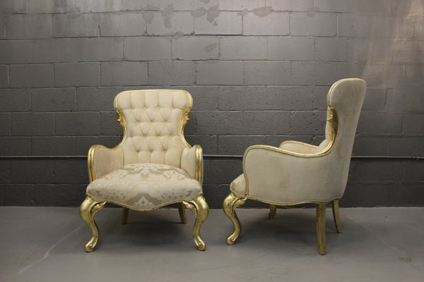 Single Seater Gold & White Sofa - Neoluxe Lighting
