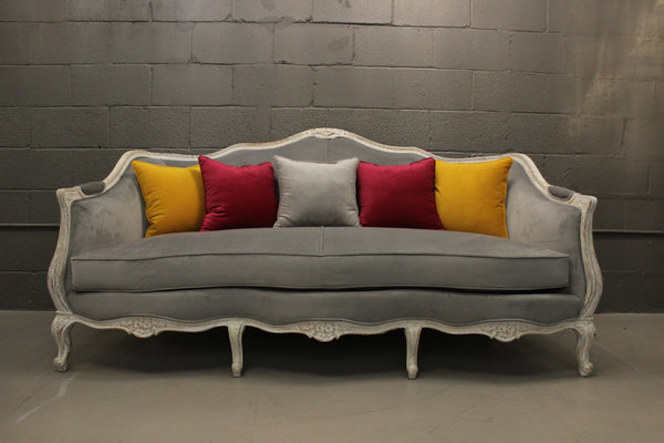 Whitewashed 3 Seater Wooden Sofa - Neoluxe Lighting