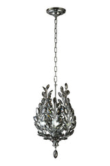 "Intuni" 4-Light Black Nickel with Smoked Crystals Chandelier