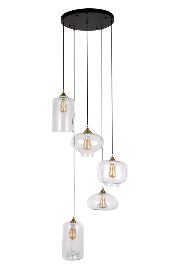 "Porta" 5-Light Clear Pendant